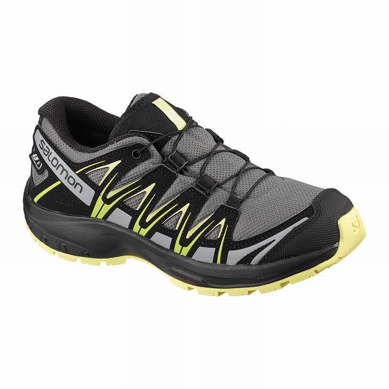 Zapatillas Trail Running Salomon Niños Negras - Salomon Argentina XA PRO 3D CLIMASALOMON™ IMPERMEABL